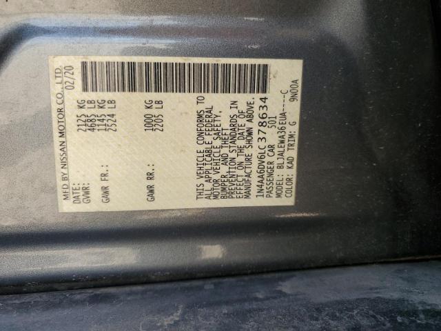 2020 NISSAN MAXIMA SL 1N4AA6DV6LC378634