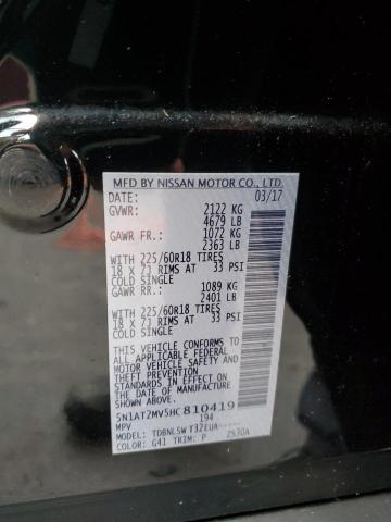 2017 NISSAN ROGUE SV 5N1AT2MV5HC810419