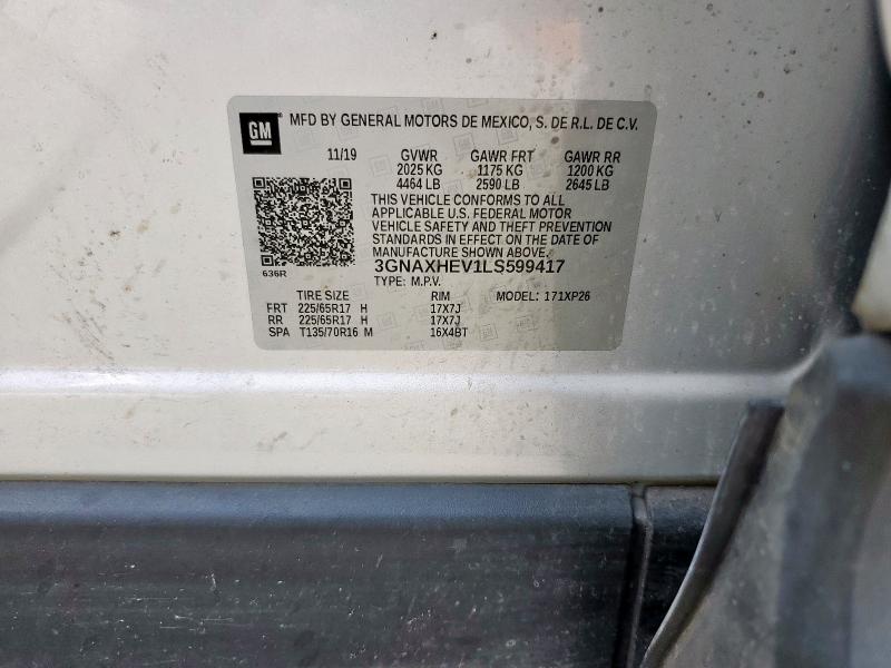 2020 CHEVROLET EQUINOX LS - 3GNAXHEV1LS599417