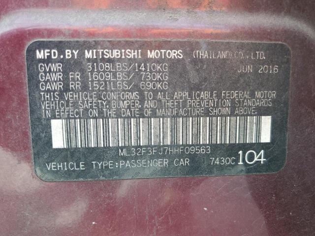 2017 MITSUBISHI MIRAGE G4 ML32F3FJ7HHF09563