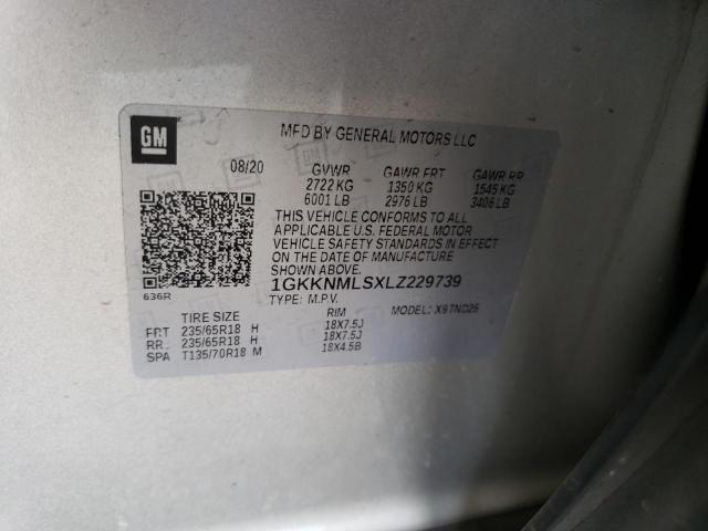 2020 GMC ACADIA SLT - 1GKKNMLSXLZ229739
