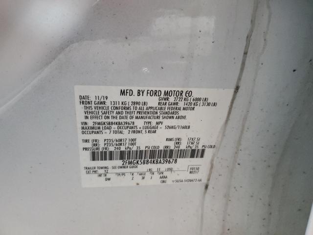 2019 FORD FLEX SE 2FMGK5B84KBA39678