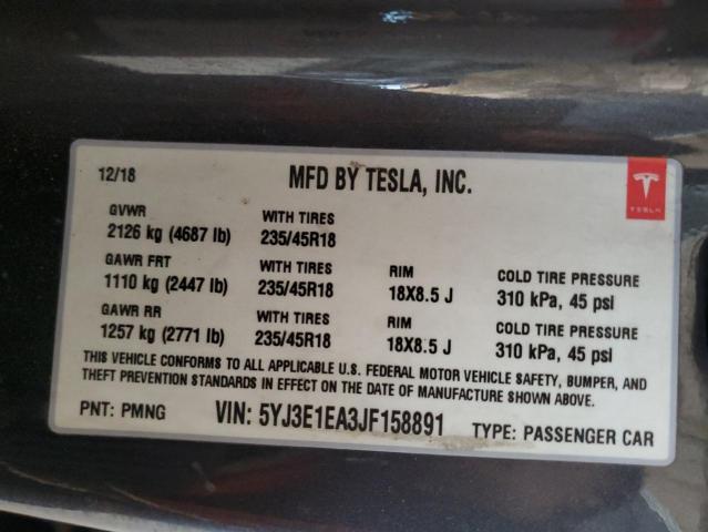 2018 TESLA MODEL 3 #3305638736