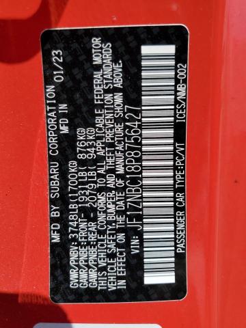 2023 TOYOTA GR 86 JF1ZNBC18P8756427