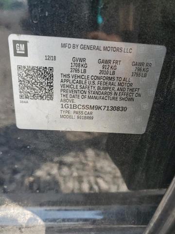2019 CHEVROLET CRUZE LS 1G1BC5SM9K7130830
