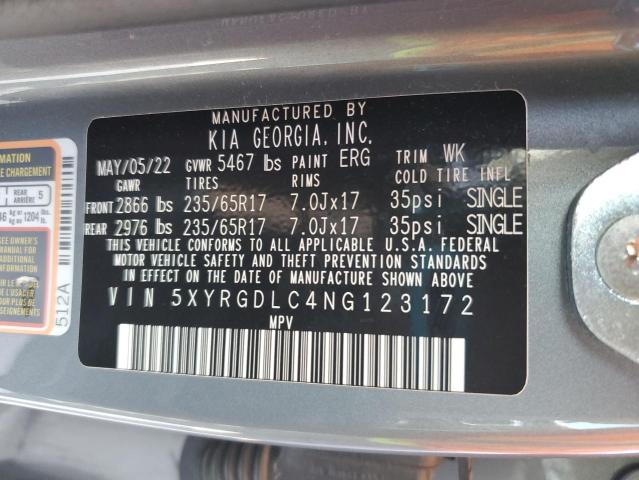 2022 KIA SORENTO LX 5XYRGDLC4NG123172