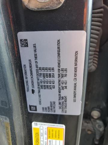 2021 CHEVROLET SUBURBAN K1500 LT 1GNSKCKD6MR293416