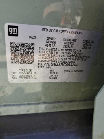 2024 CHEVROLET TRAX 1RS KL77LGE28RC093268