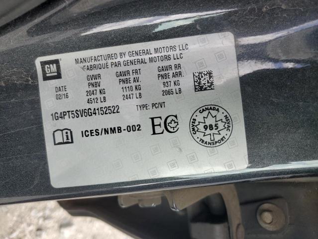 2016 BUICK VERANO PRE 1G4PT5SV6G4152522
