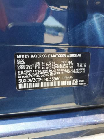 2020 BMW X7 XDRIVE4 5UXCW2C05L9C55960