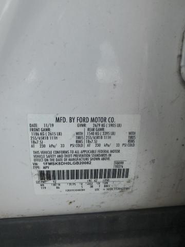 2020 FORD EXPLORER X 1FMSK8DH0LGB20082