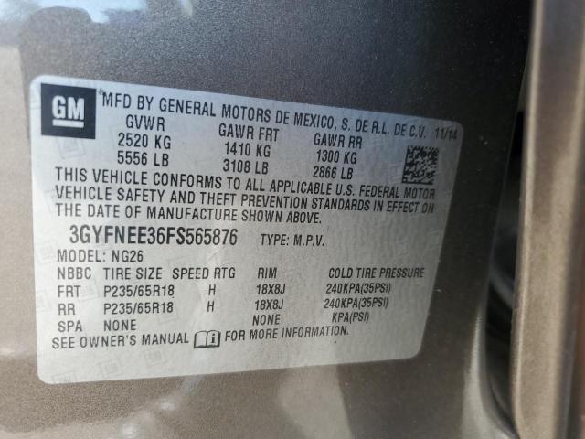 2015 CADILLAC SRX LUXURY COLLECTION 3GYFNEE36FS565876