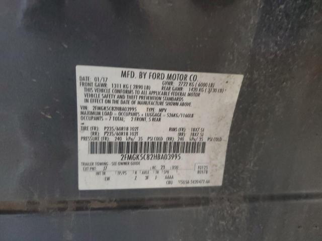 2017 FORD FLEX SEL 2FMGK5C82HBA03995