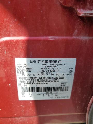 2022 FORD EDGE SEL - 2FMPK4J98NBA90657