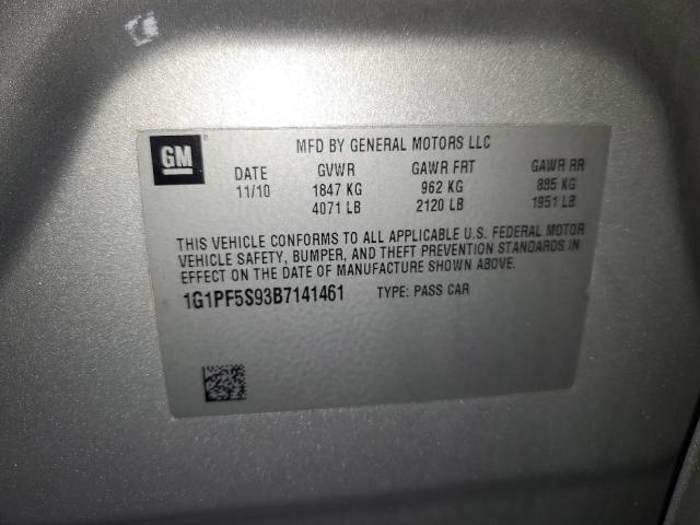 2011 CHEVROLET CRUZE LT - 1G1PF5S93B7141461