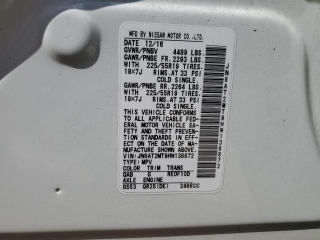 2017 NISSAN ROGUE S - JN8AT2MT9HW138872