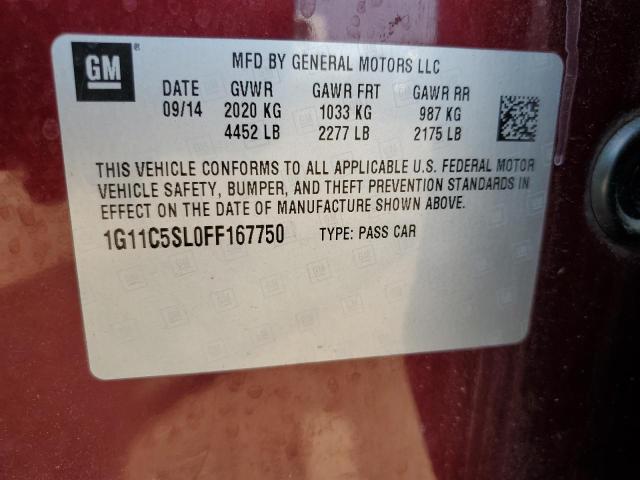 2015 CHEVROLET MALIBU 1LT 1G11C5SL0FF167750