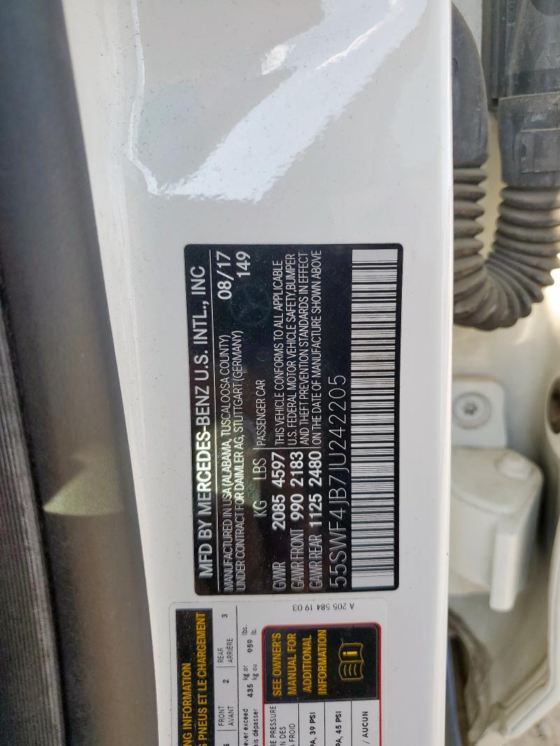 2018 MERCEDES-BENZ C 300 55SWF4JB7JU242205