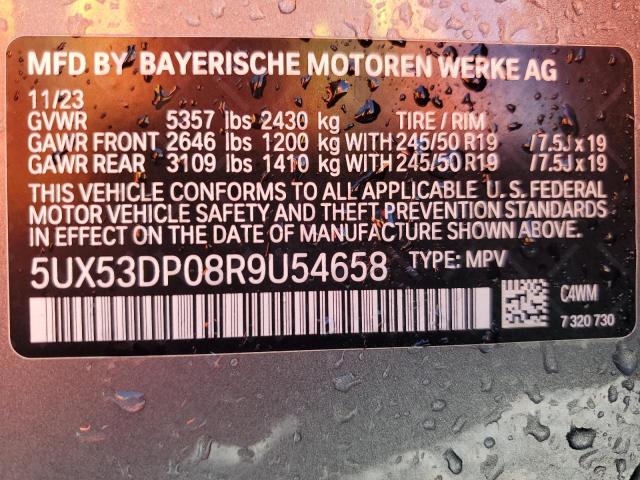 2024 BMW X3 XDRIVE30I 5UX53DP08R9U54658