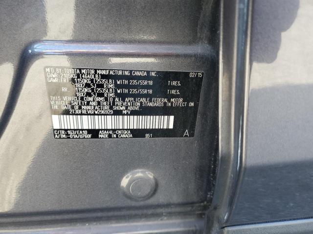 2015 TOYOTA RAV4 LIMITED 2T3DFREV6FW296929