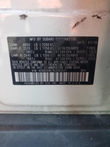 2019 SUBARU OUTBACK 3. 4S4BSENC7K3303521