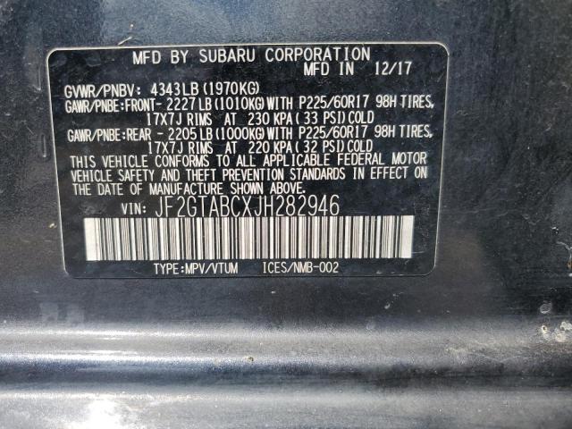 2018 SUBARU CROSSTREK PREMIUM - JF2GTABCXJH282946