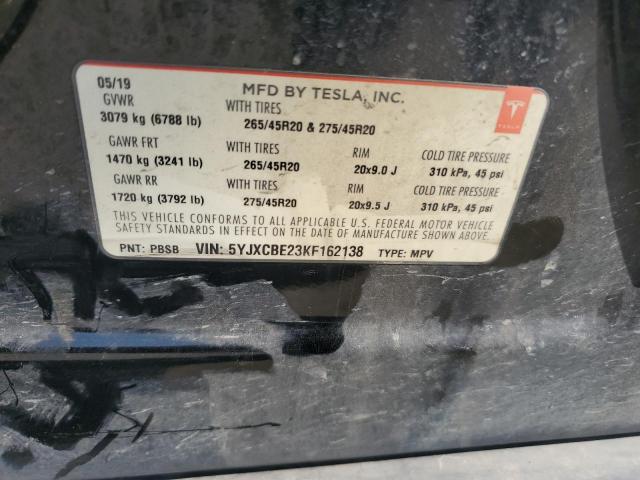 2019 TESLA MODEL X - 5YJXCBE23KF162138