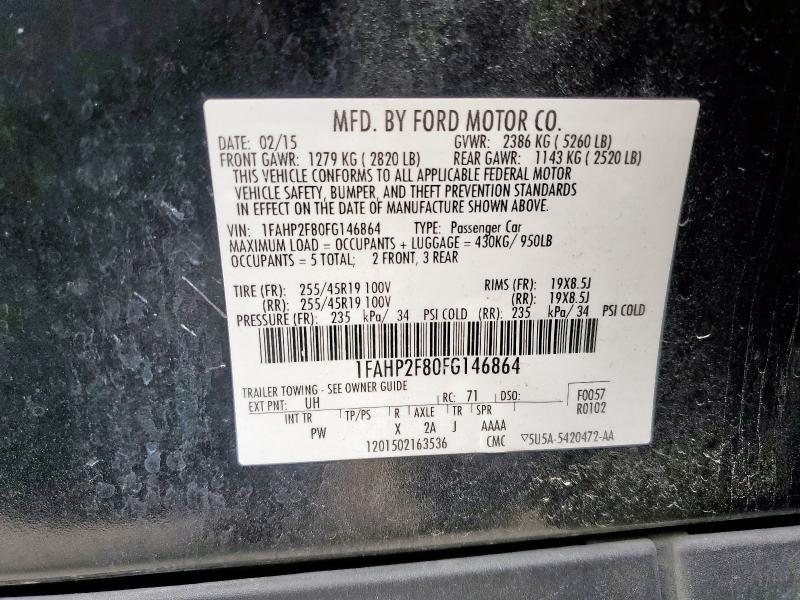 2015 FORD TAURUS LIM 1FAHP2F80FG146864