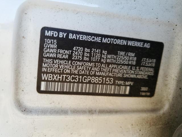 2016 BMW X1 XDRIVE28I WBXHT3C31GP885153
