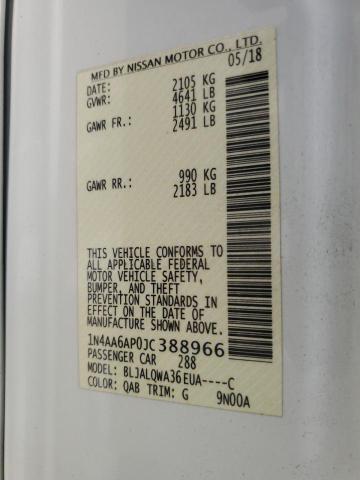 2018 NISSAN MAXIMA 3.5 1N4AA6AP0JC388966
