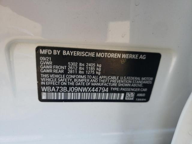 2022 BMW 540 XI WBA73BJ09NWX44794