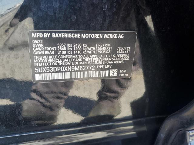 2022 BMW X3 XDRIVE30I 5UX53DP0XN9M62772
