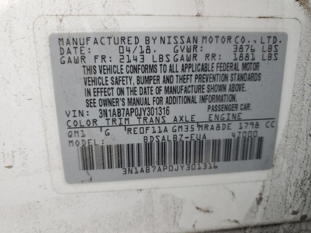 2018 NISSAN SENTRA S - 3N1AB7AP0JY301316