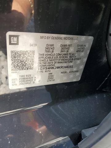 2019 CADILLAC ESCALADE E 1GYS4HKJ4KR344151