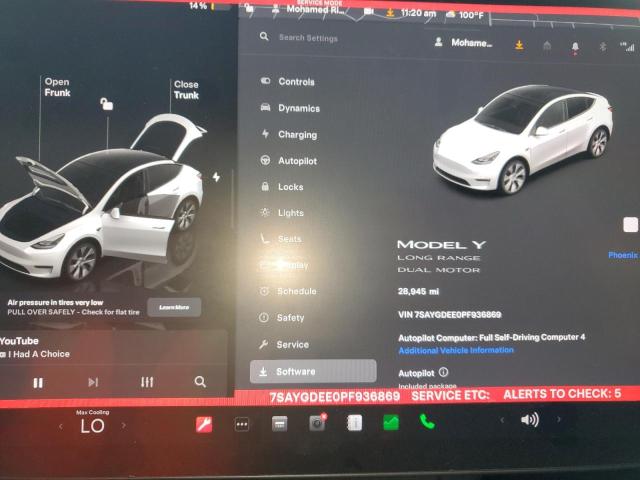 2023 TESLA MODEL Y 7SAYGDEE0PF936869