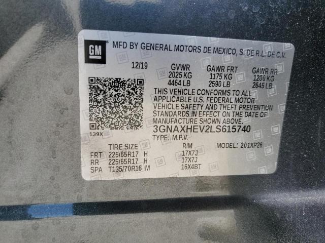 2020 CHEVROLET EQUINOX LS 3GNAXHEV2LS615740