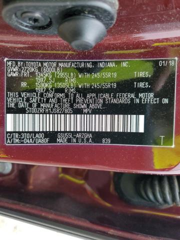2018 TOYOTA HIGHLANDER - 5TDDZRFH1JS827805