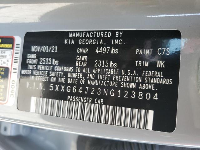 2022 KIA K5 GT LINE 5XXG64J23NG123804