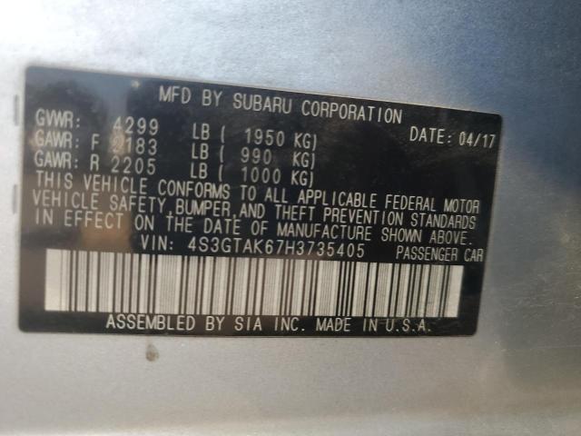 2017 SUBARU IMPREZA SP 4S3GTAK67H3735405