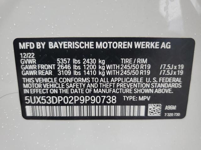 2023 BMW X3 XDRIVE3 5UX53DP02P9P90738