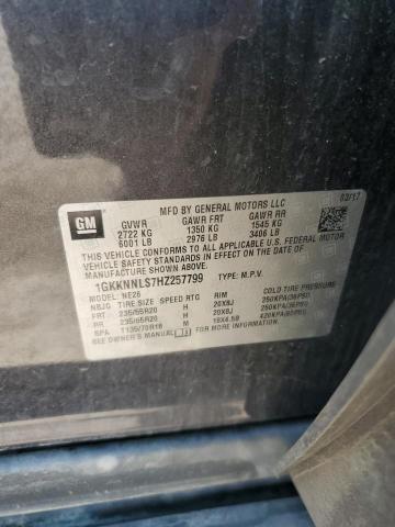 2017 GMC ACADIA SLT-2 1GKKNNLS7HZ257799