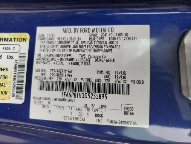 2016 FORD MUSTANG 1FA6P8TH3G5255895