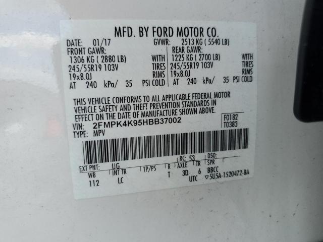 2017 FORD EDGE TITAN - 2FMPK4K95HBB37002