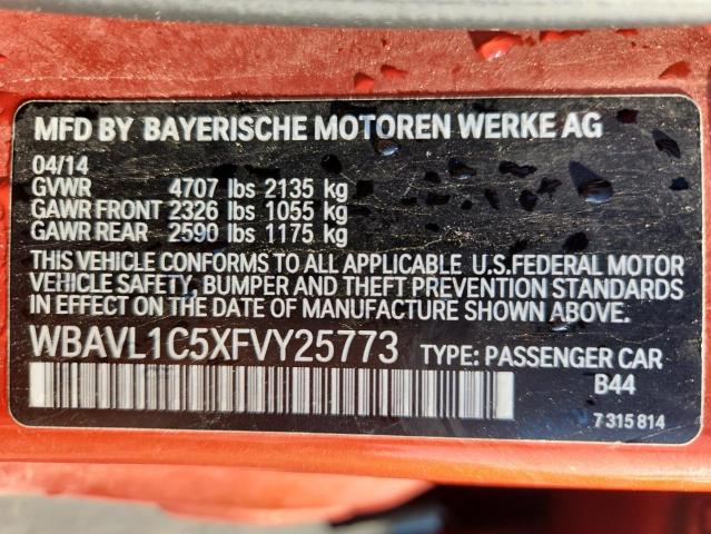 2015 BMW X1 XDRIVE2 WBAVL1C5XFVY25773