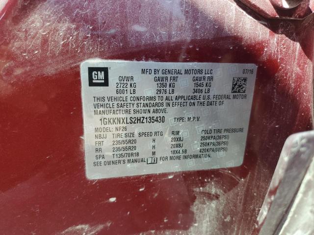 2017 GMC ACADIA DEN 1GKKNXLS2HZ135430