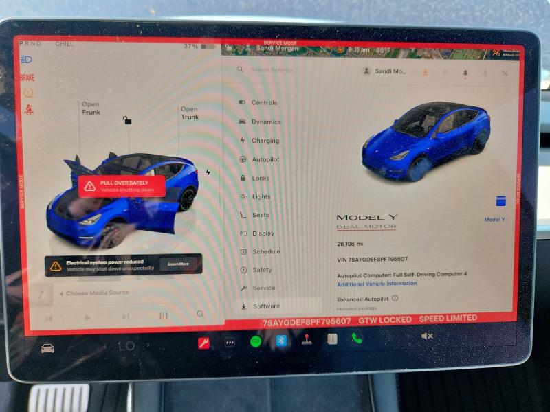 2023 TESLA MODEL Y 7SAYGDEF8PF795607