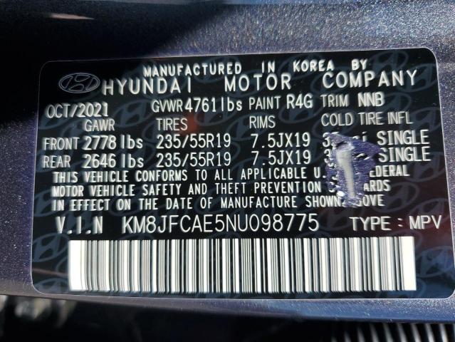2022 HYUNDAI TUCSON N L KM8JFCAE5NU098775