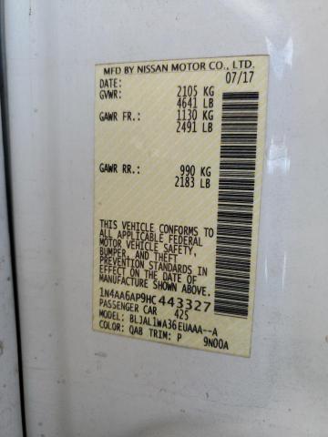 2017 NISSAN MAXIMA 3.5 1N4AA6AP9HC443327