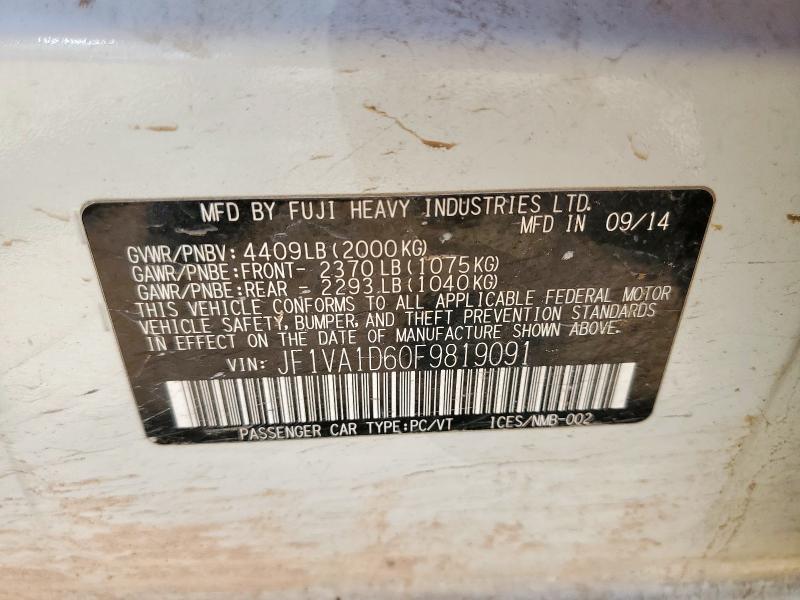 2015 SUBARU WRX PREMIU JF1VA1D60F9819091