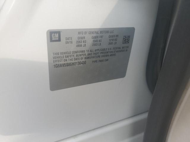 2017 CADILLAC CTS VSPORT 1G6AV5S86H0136430